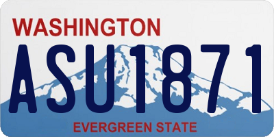 WA license plate ASU1871