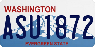 WA license plate ASU1872