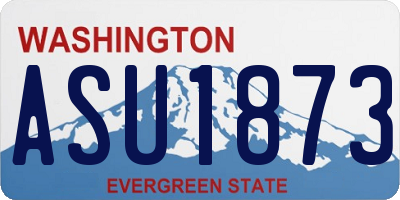 WA license plate ASU1873
