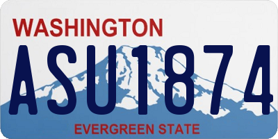 WA license plate ASU1874