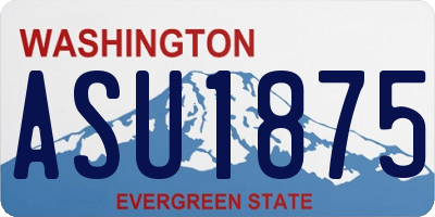 WA license plate ASU1875