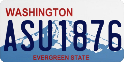 WA license plate ASU1876