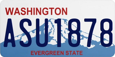WA license plate ASU1878