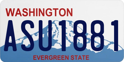 WA license plate ASU1881