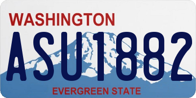 WA license plate ASU1882