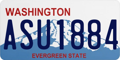 WA license plate ASU1884
