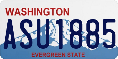 WA license plate ASU1885
