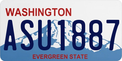 WA license plate ASU1887