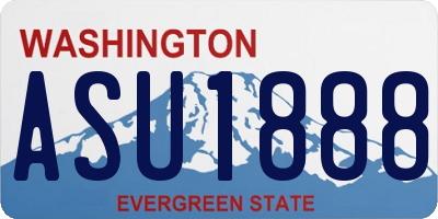WA license plate ASU1888