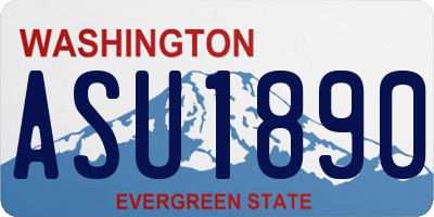 WA license plate ASU1890