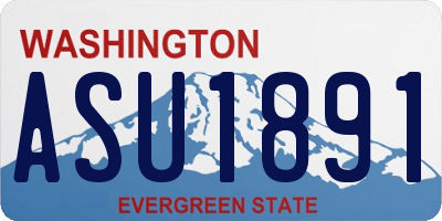 WA license plate ASU1891