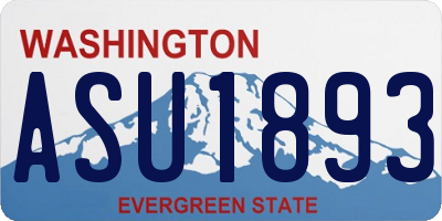 WA license plate ASU1893