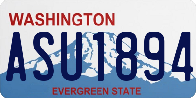 WA license plate ASU1894