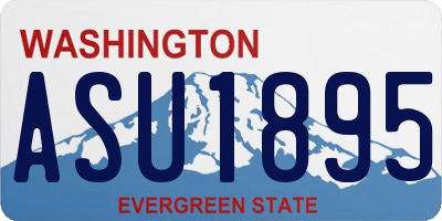 WA license plate ASU1895