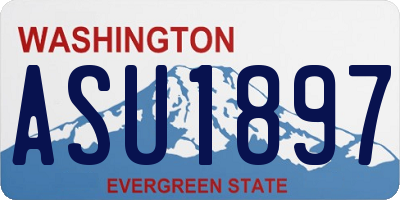 WA license plate ASU1897