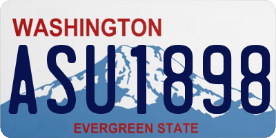 WA license plate ASU1898