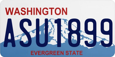WA license plate ASU1899