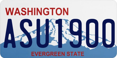 WA license plate ASU1900
