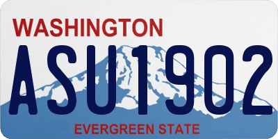 WA license plate ASU1902