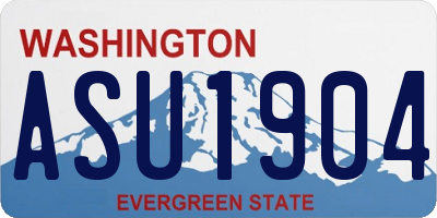 WA license plate ASU1904