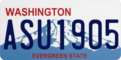 WA license plate ASU1905
