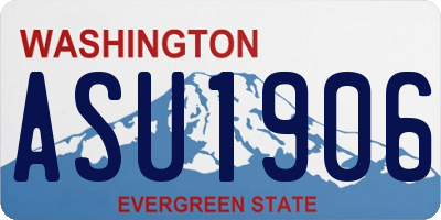 WA license plate ASU1906