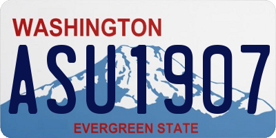 WA license plate ASU1907