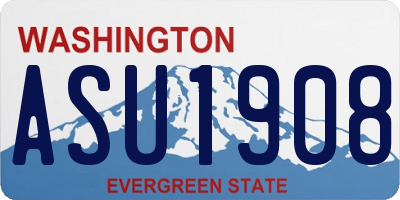 WA license plate ASU1908