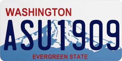 WA license plate ASU1909