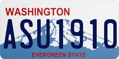 WA license plate ASU1910