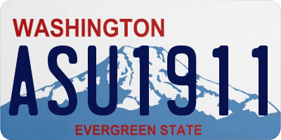 WA license plate ASU1911