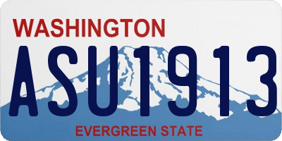 WA license plate ASU1913