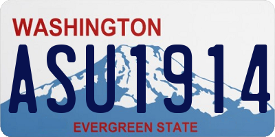 WA license plate ASU1914