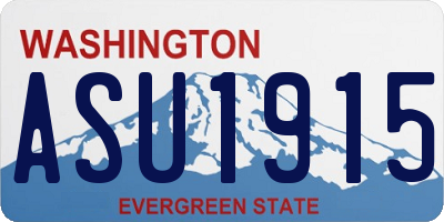 WA license plate ASU1915