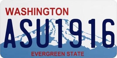 WA license plate ASU1916