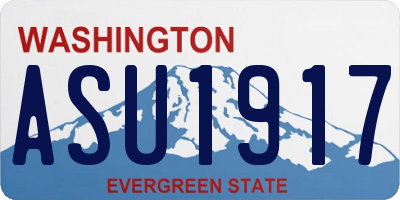 WA license plate ASU1917