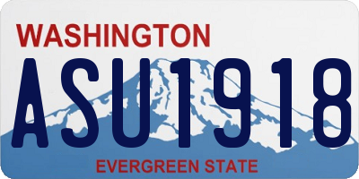 WA license plate ASU1918