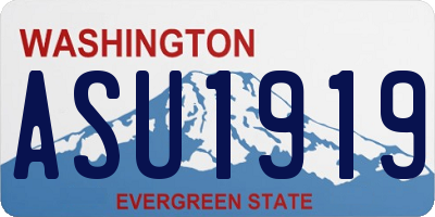 WA license plate ASU1919