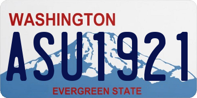 WA license plate ASU1921