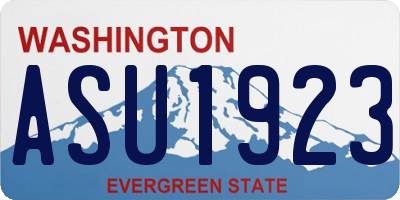 WA license plate ASU1923