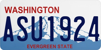 WA license plate ASU1924