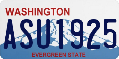 WA license plate ASU1925