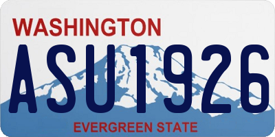 WA license plate ASU1926