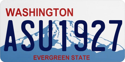 WA license plate ASU1927