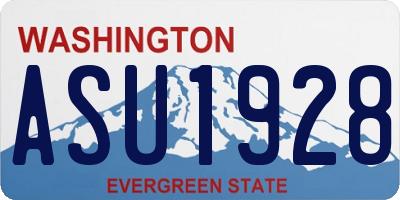 WA license plate ASU1928