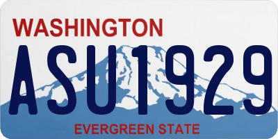 WA license plate ASU1929