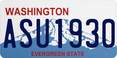 WA license plate ASU1930