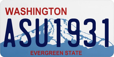 WA license plate ASU1931