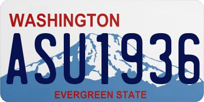 WA license plate ASU1936