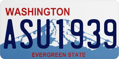 WA license plate ASU1939